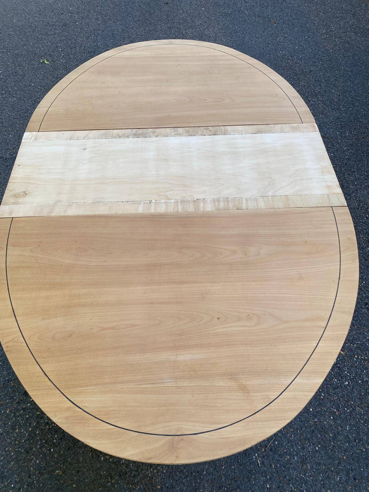 Louis XVI round extendable dining table renovated 160cm 19th century