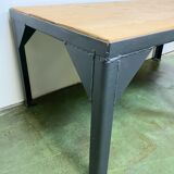 Table basse industrielle noire, années 1970