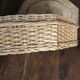Vintage Octagonal Wicker Basket with Lid