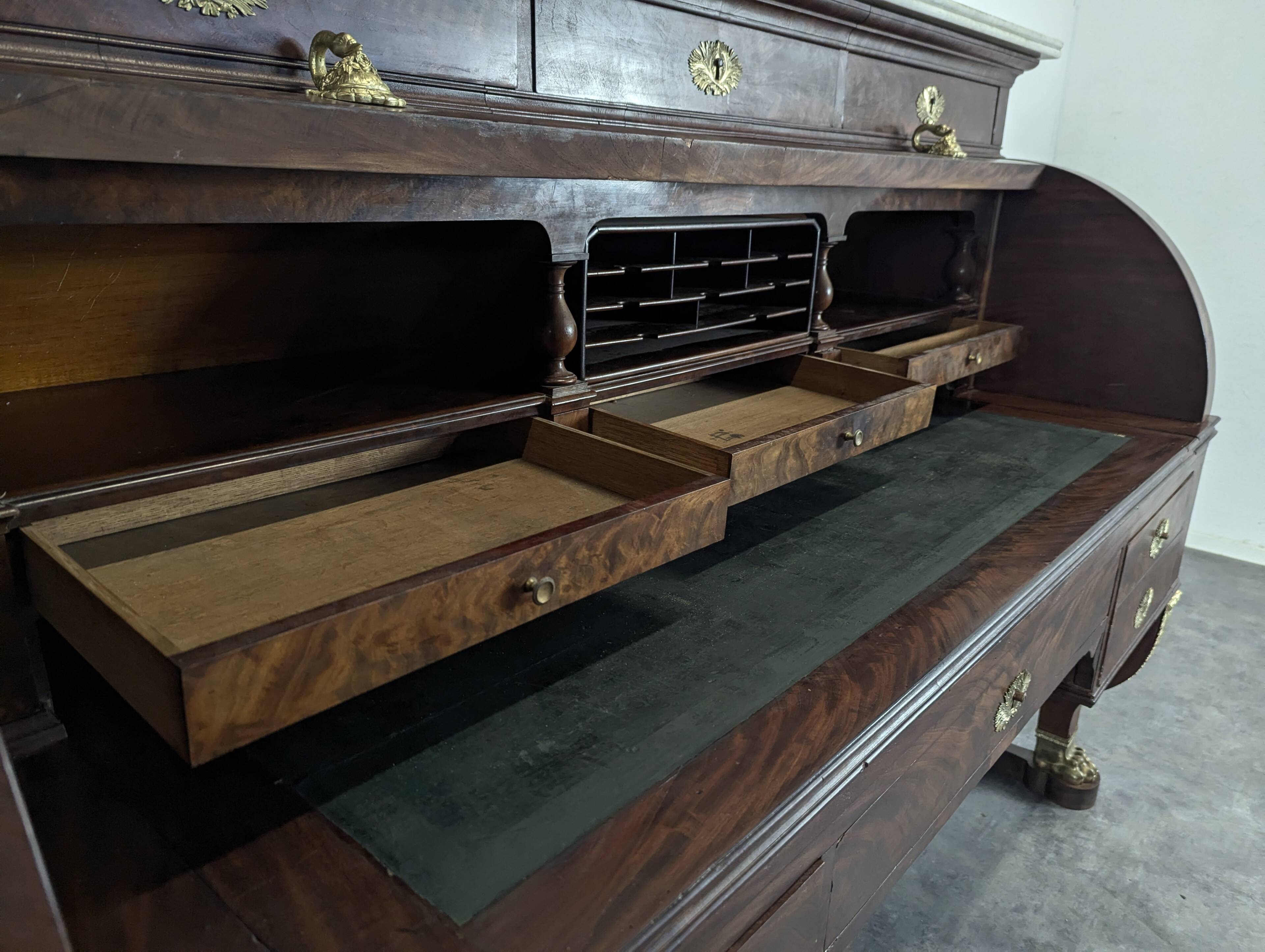 Bureau cylindre d'époque Empire