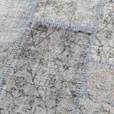 Patchwork wool rug 200x300 grey