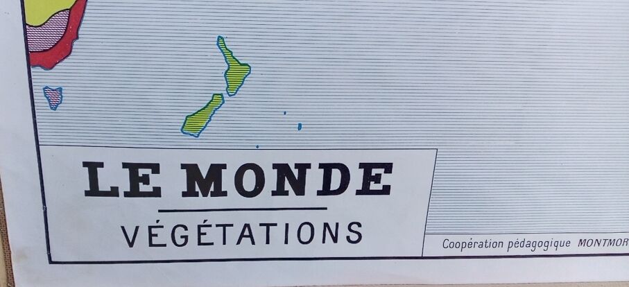 School poster wall map rossignol montmorillon le monde vegetation 1-2
