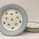 Lot de 6 assiettes plates « digoin sarreguemines » modèle albe