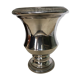 Silver metal vase