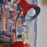 Lampe de bureau à poser rouge vintage année 70