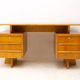 Writing desk, mid-century beechwood, 1970s, Czechoslovakia