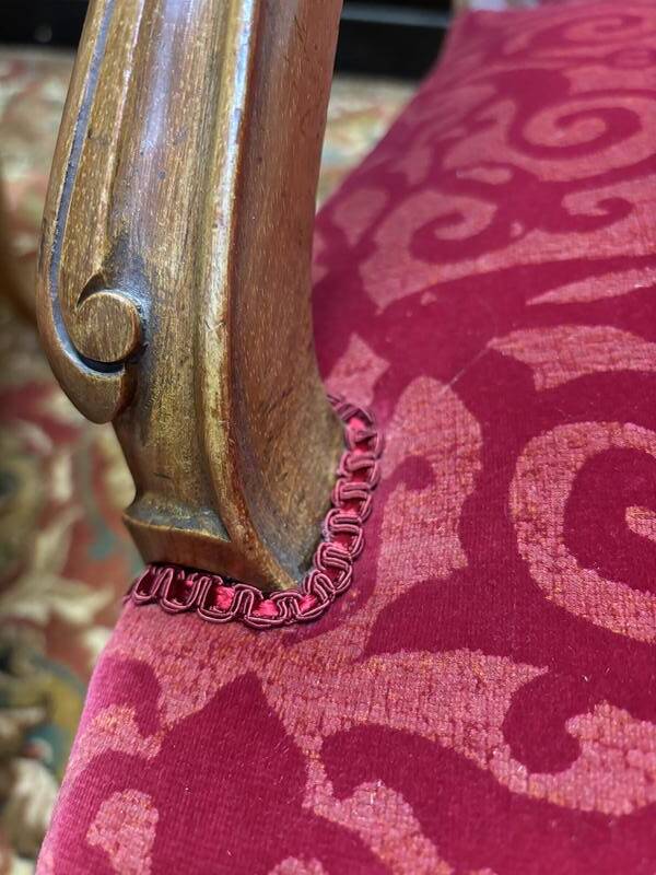 Pair of Louis XV style armchairs, 19th century