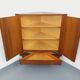 Vintage Scandinavian teak storage corner cabinet from the 60s