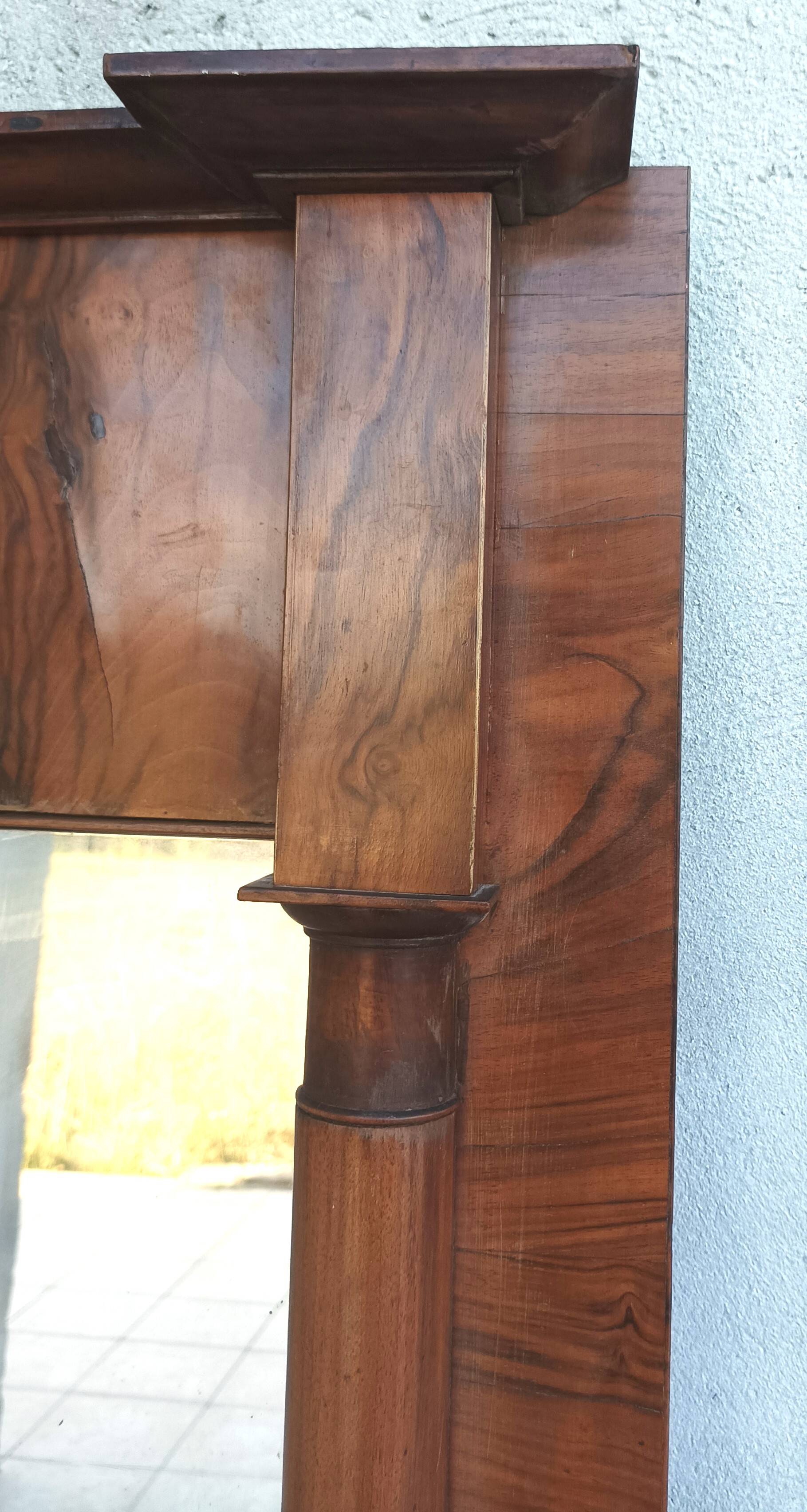 Empire mirror in mahogany