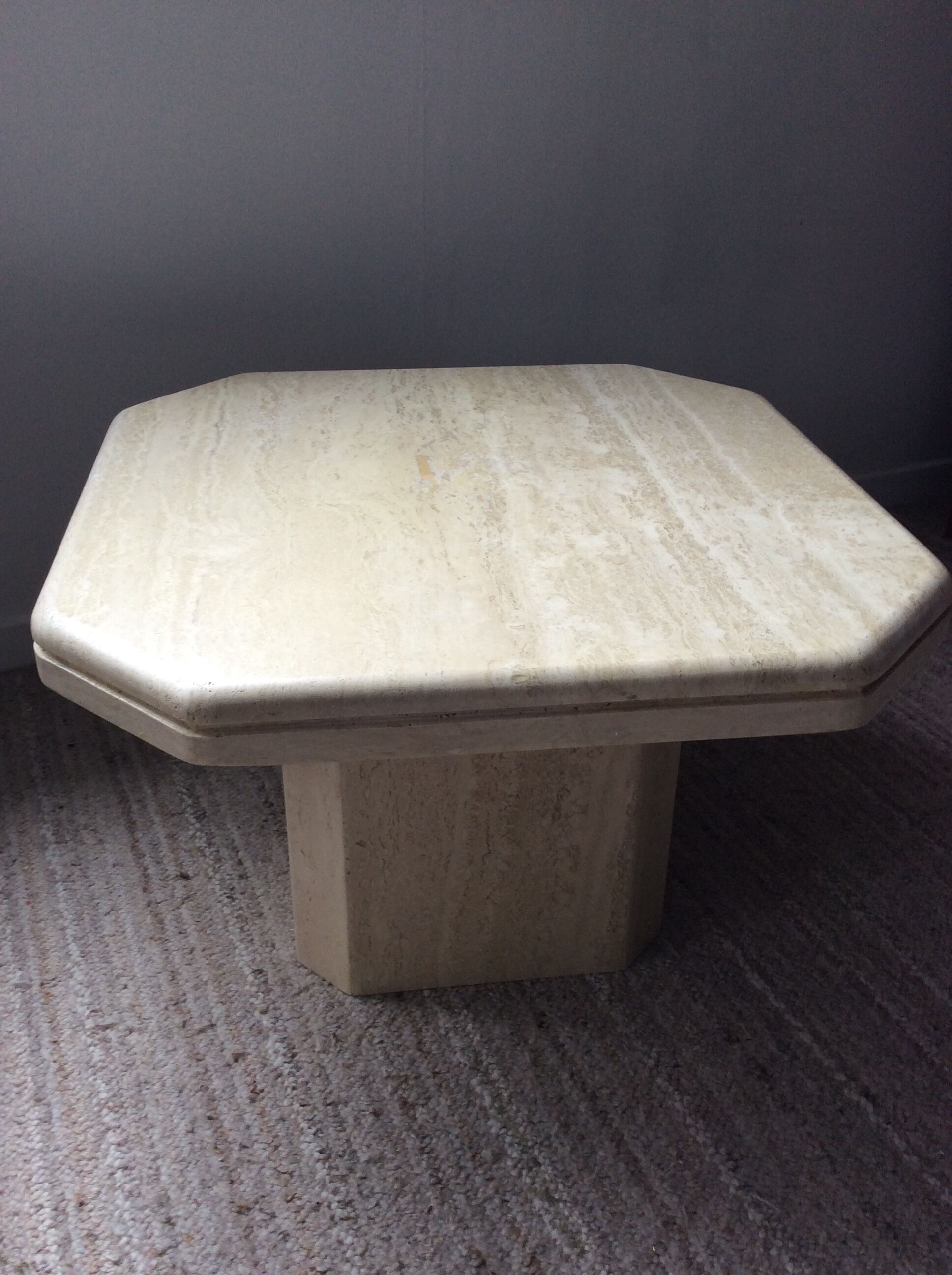 Travertine coffee table from the 70s