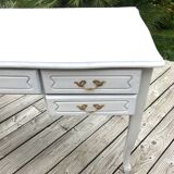 Vintage wood and brass desk