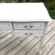 Vintage wood and brass desk