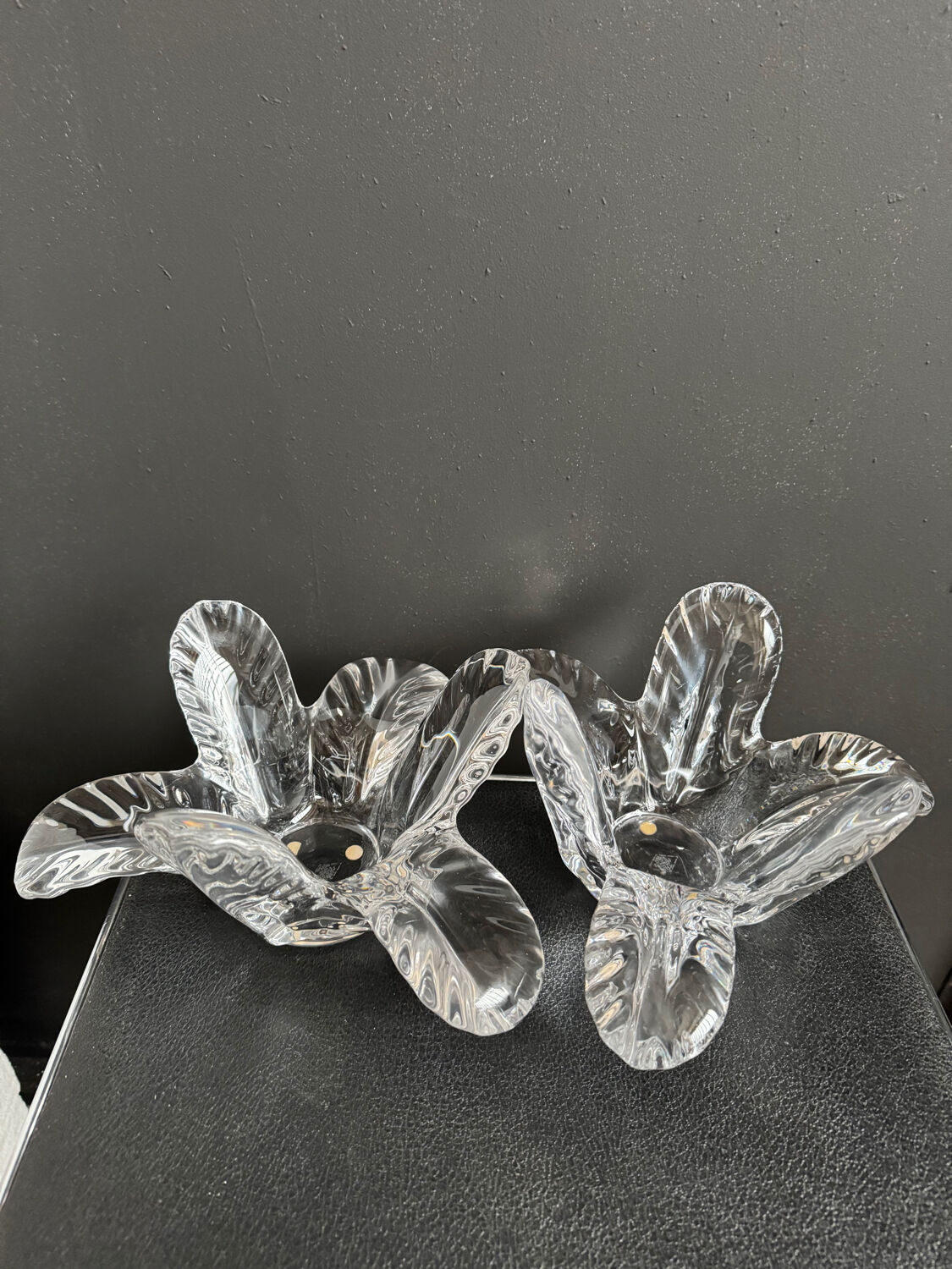 Crystal palm tree catchall, 1970s