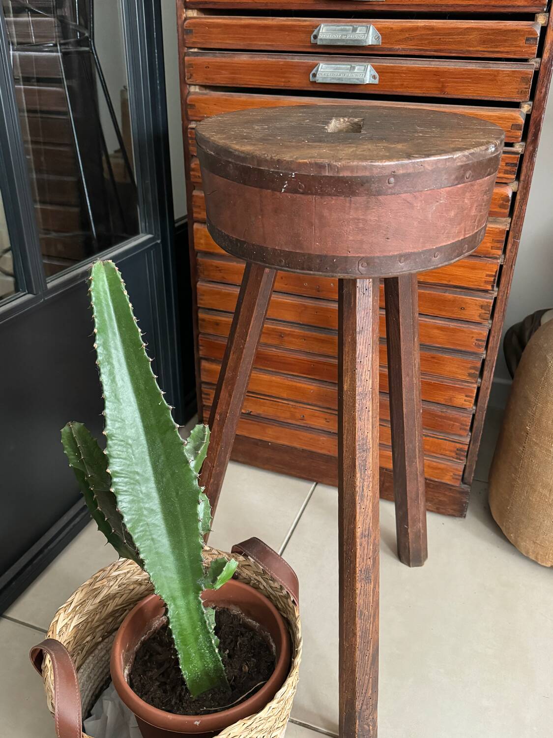 Old brutalist stool