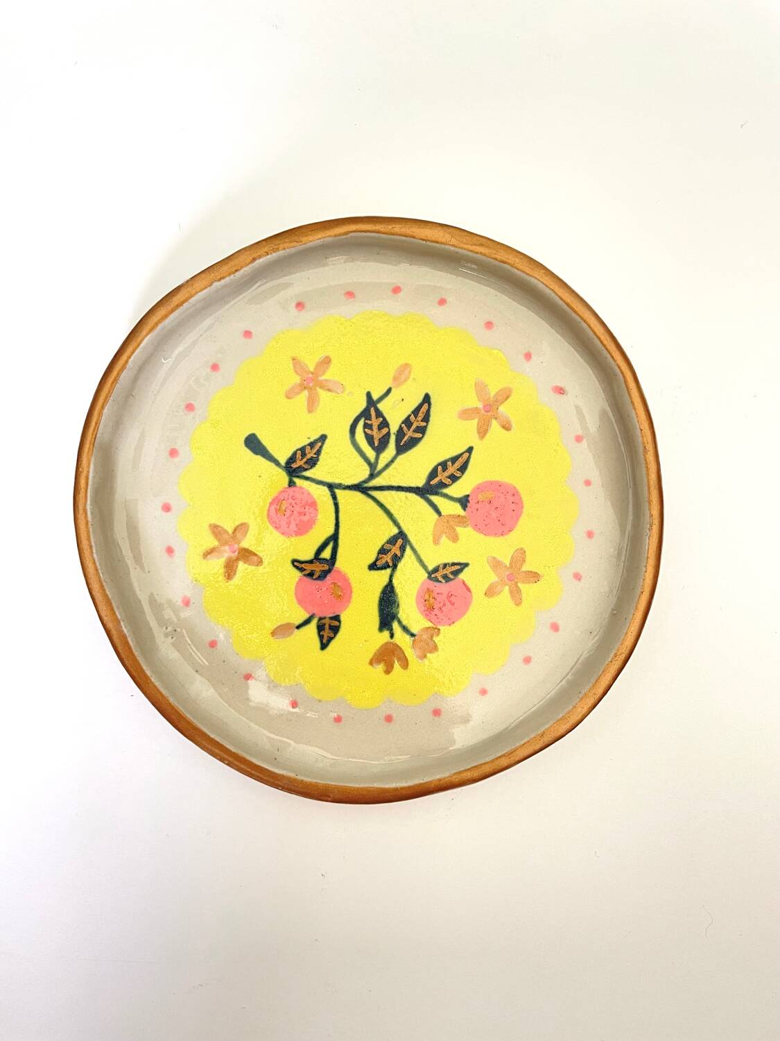 Handmade ceramic jewelry dish