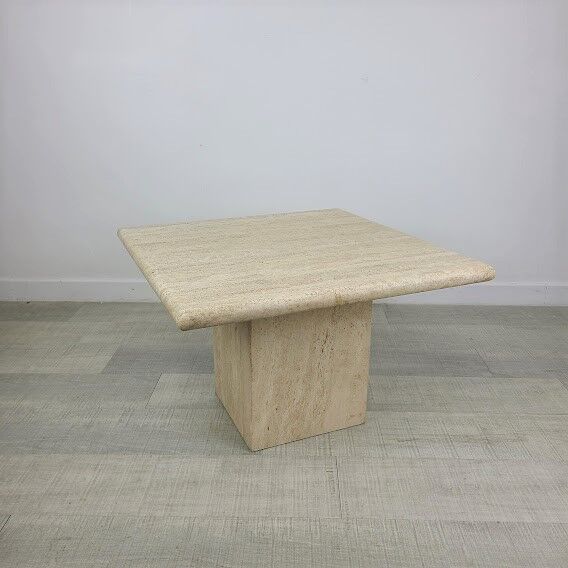 Travertine coffee table design 1970 vintage