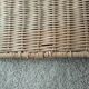 Vintage wall shelf or freestanding wicker in bohemian style.