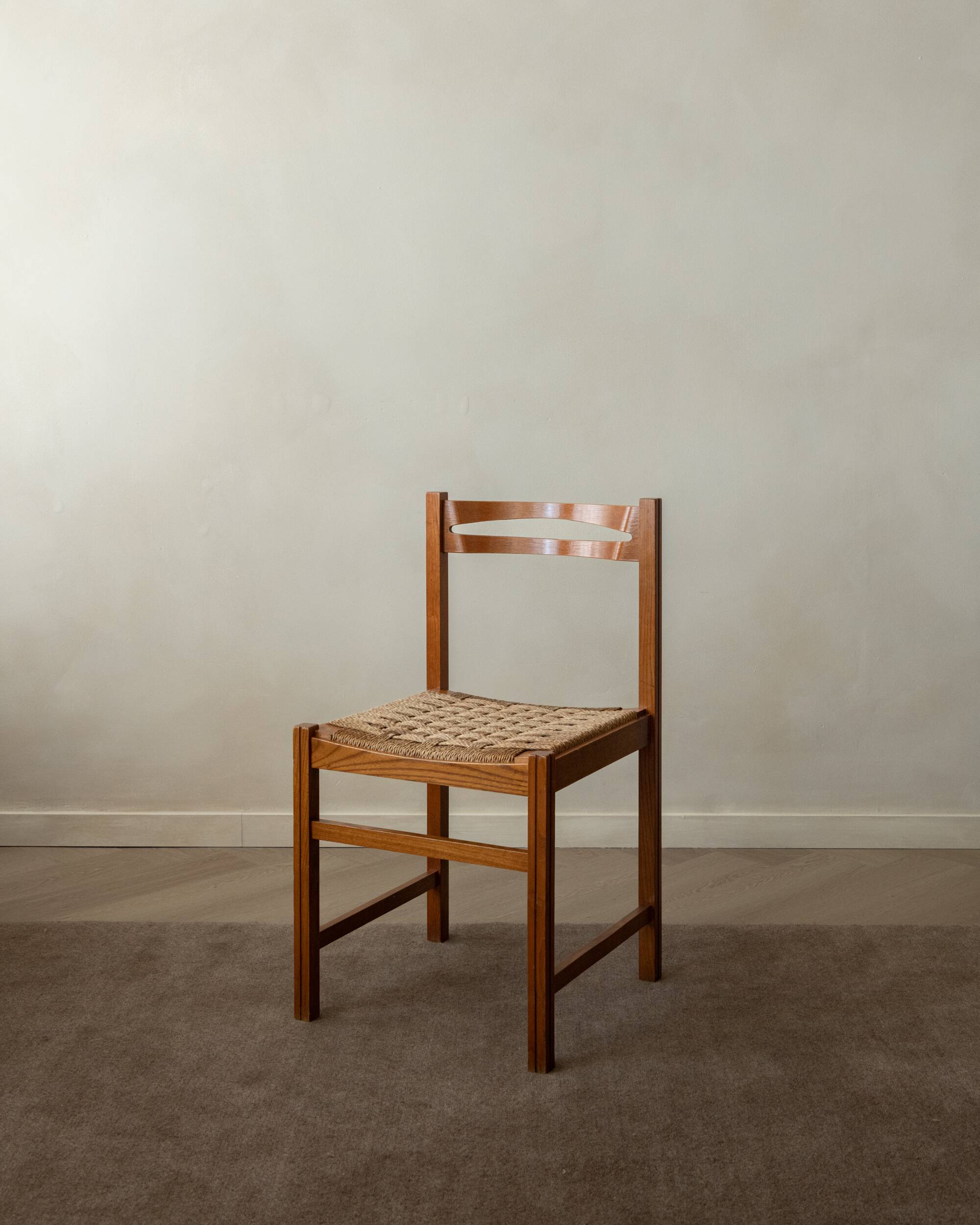 Chaises de salle à manger vintage italiennes rustiques modernes par Snaidero, années 1970, ensemble de 5