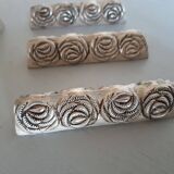 SILEA knife holders silver metal design set of 6