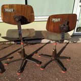Set of 6 adjustable workshop pfaff chairs swivel sewing
