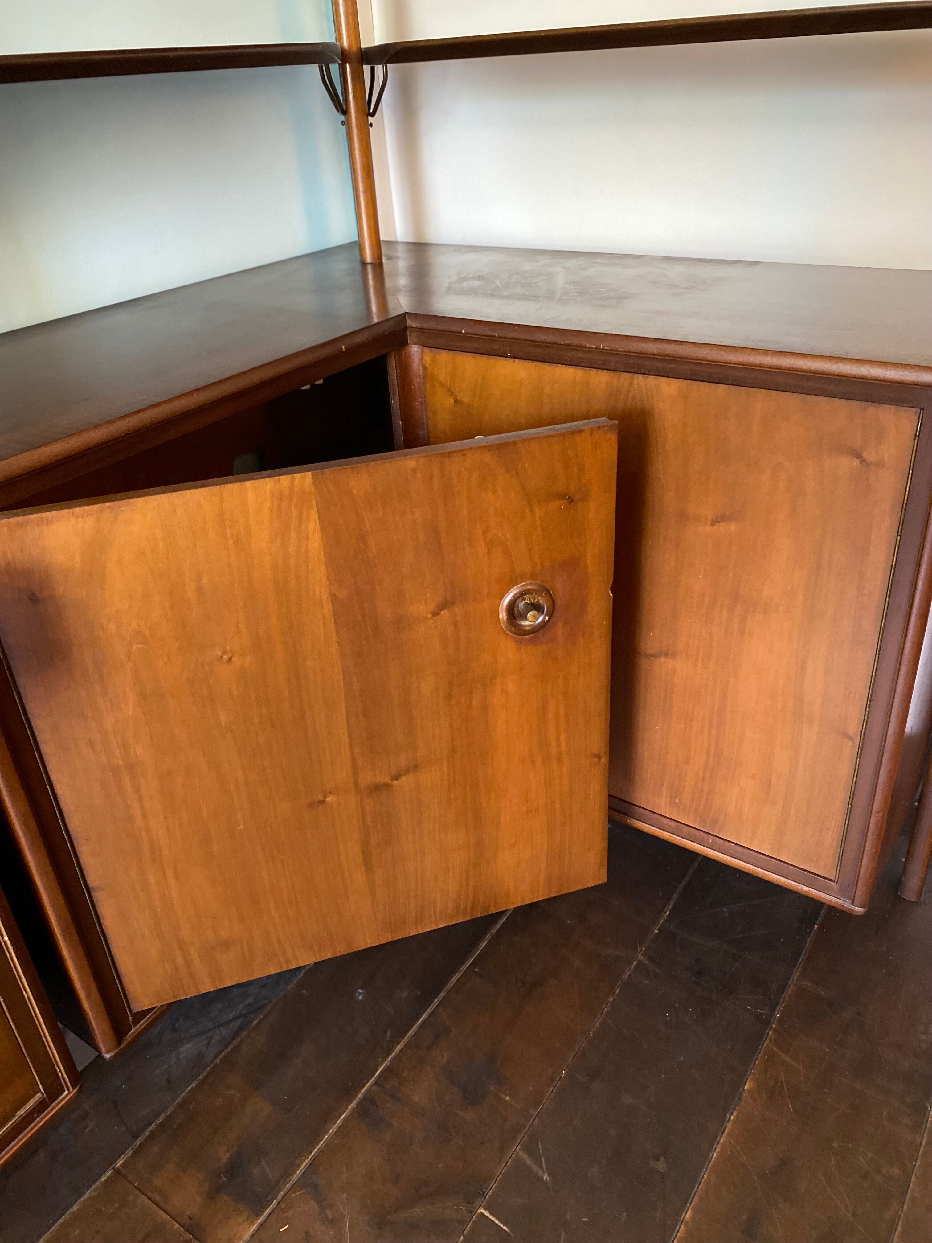 Mid century modern dutch corner wall unit