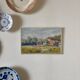 Oil painting on canvas "Forest, field and village" no. 42