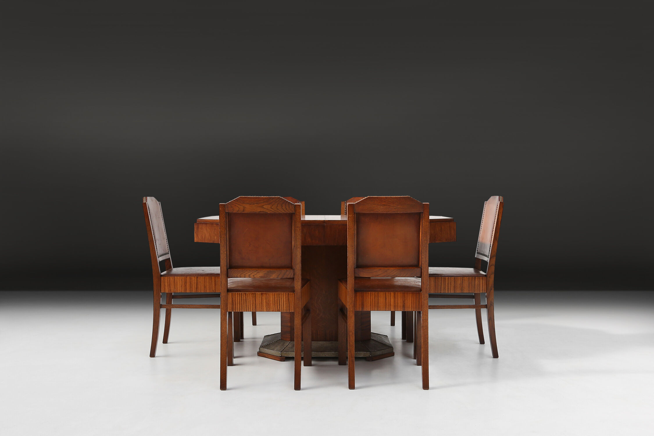 Six Art Deco dining chairs by De Coene Ca.1930