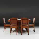 Six Art Deco dining chairs by De Coene Ca.1930