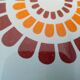 Set of decorative tiles from the 70s, orange pop flowers