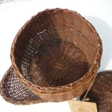 Basket with wicker lid