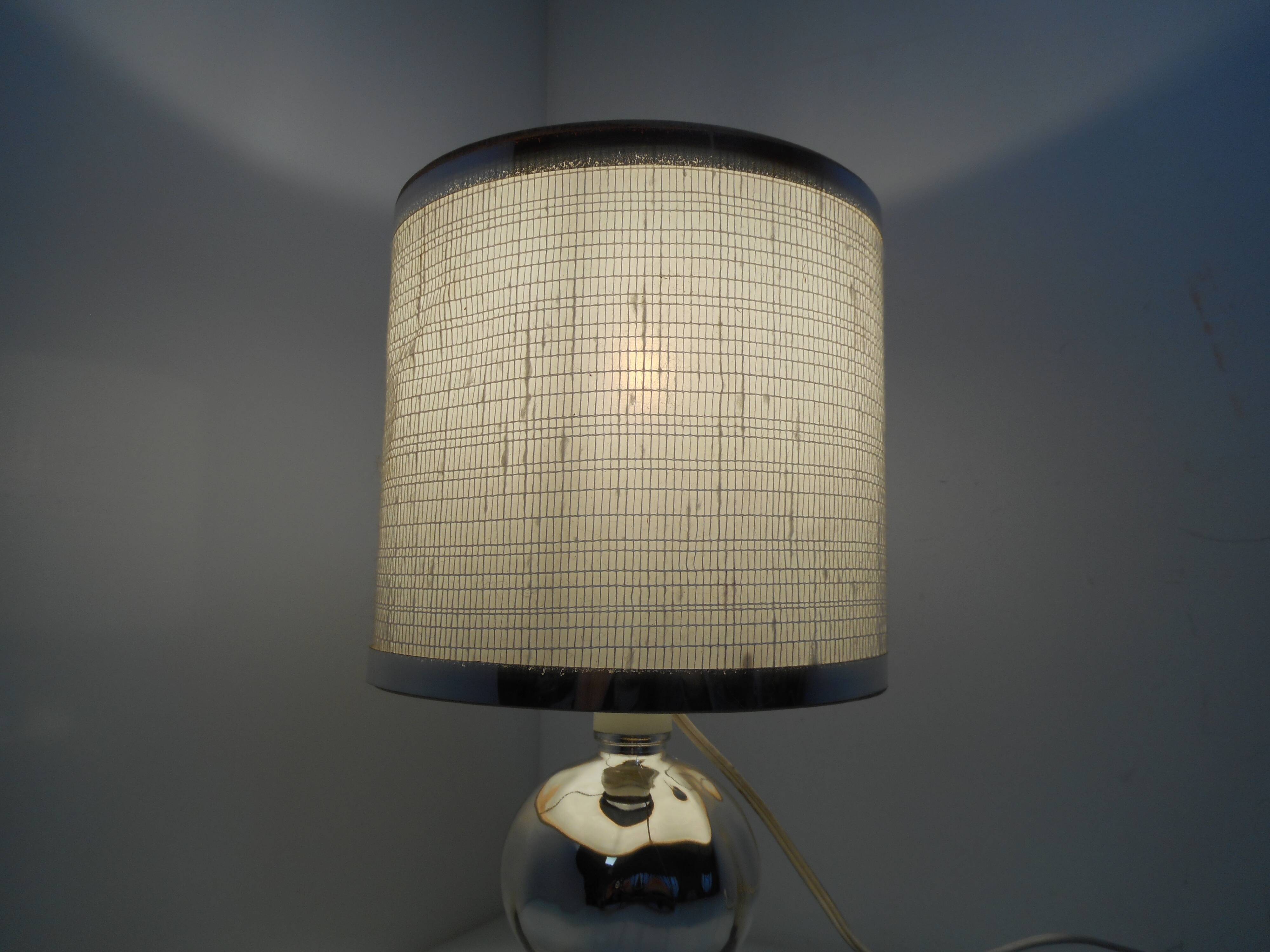 Lampe de chevet verre mercurisé vintage