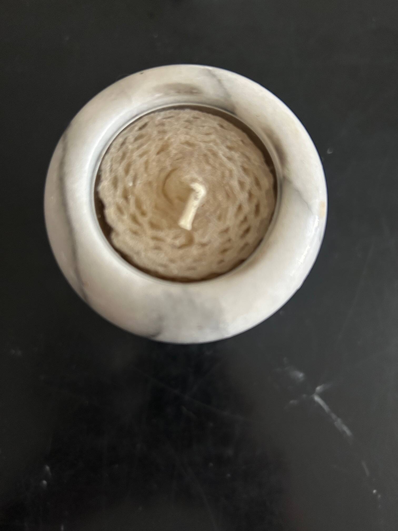 pair of marble candlesticks