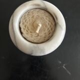 pair of marble candlesticks