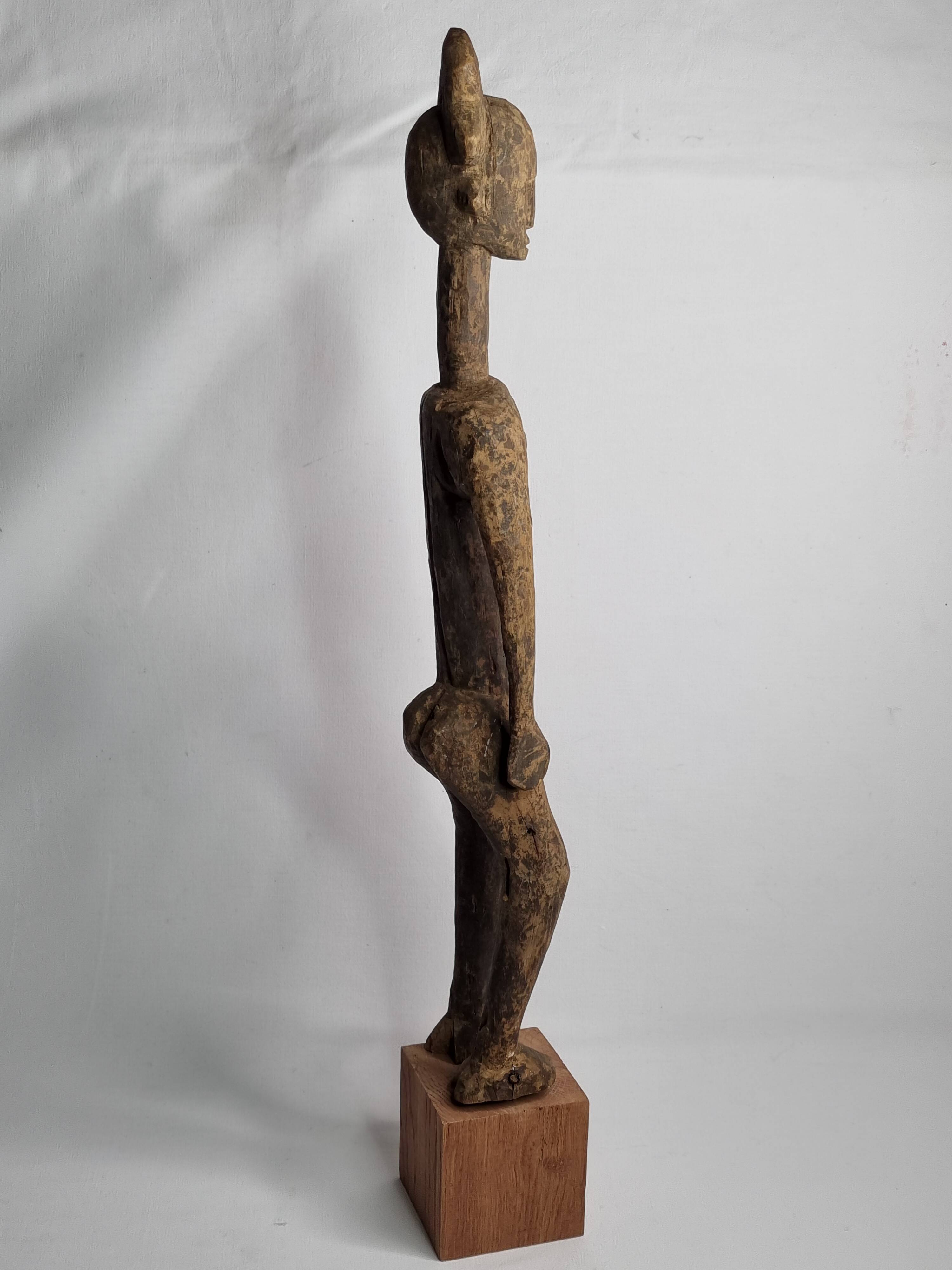 Statue en bois Dogon, Art tribal africain, 67 cm