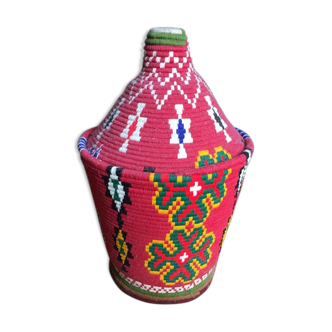 Bonbonne panière tressée artisanale marocaine