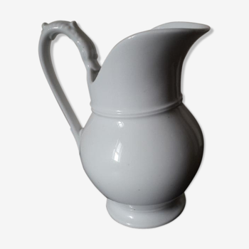 White earthenware jug 19th