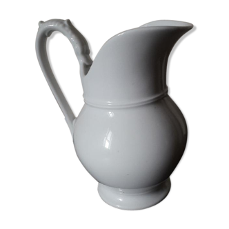 White earthenware jug 19th
