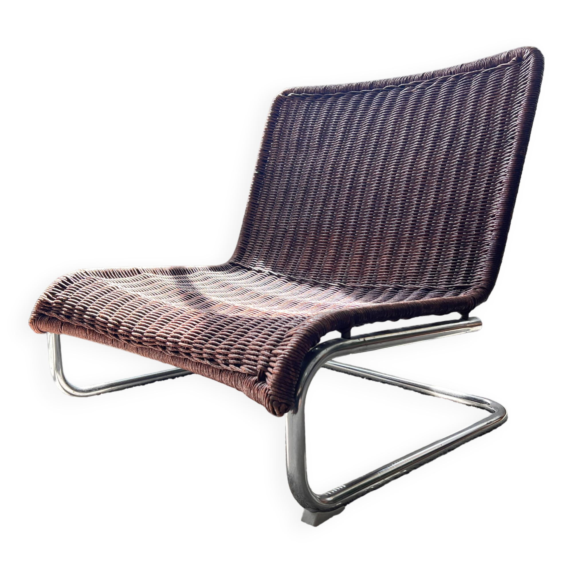 Fauteuil en rotin 70's