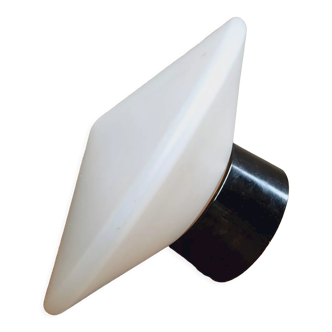 Raak Discus lamp bakelite with opaline glass model B1410