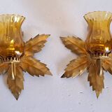 Pair of golden sconces