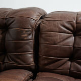 De Sede ds11 modular leather sofa set, set of 6 mk9569