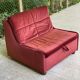 Scandinavian convertible sofa bed, 1-seater, in burgundy velvet with polka dots, 1930s