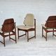 1960s, Danish design by Arne Vodder, set of 3 chairs, teak wood, furniture