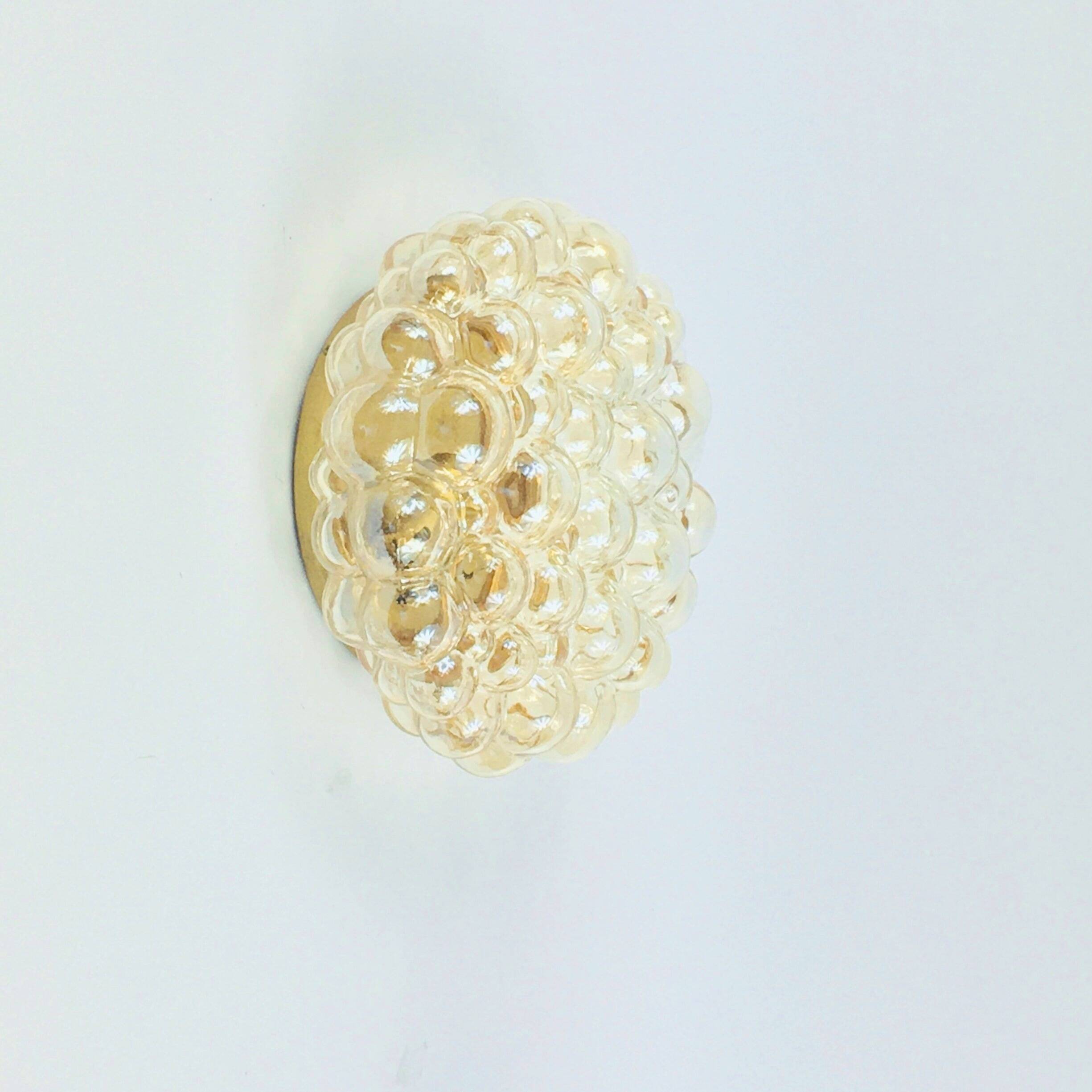 Mid Century Bubble Glass Ceiling Light H.Tynell For Limburg, Germany, 60s