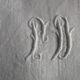 11 old damask napkins, monogrammed