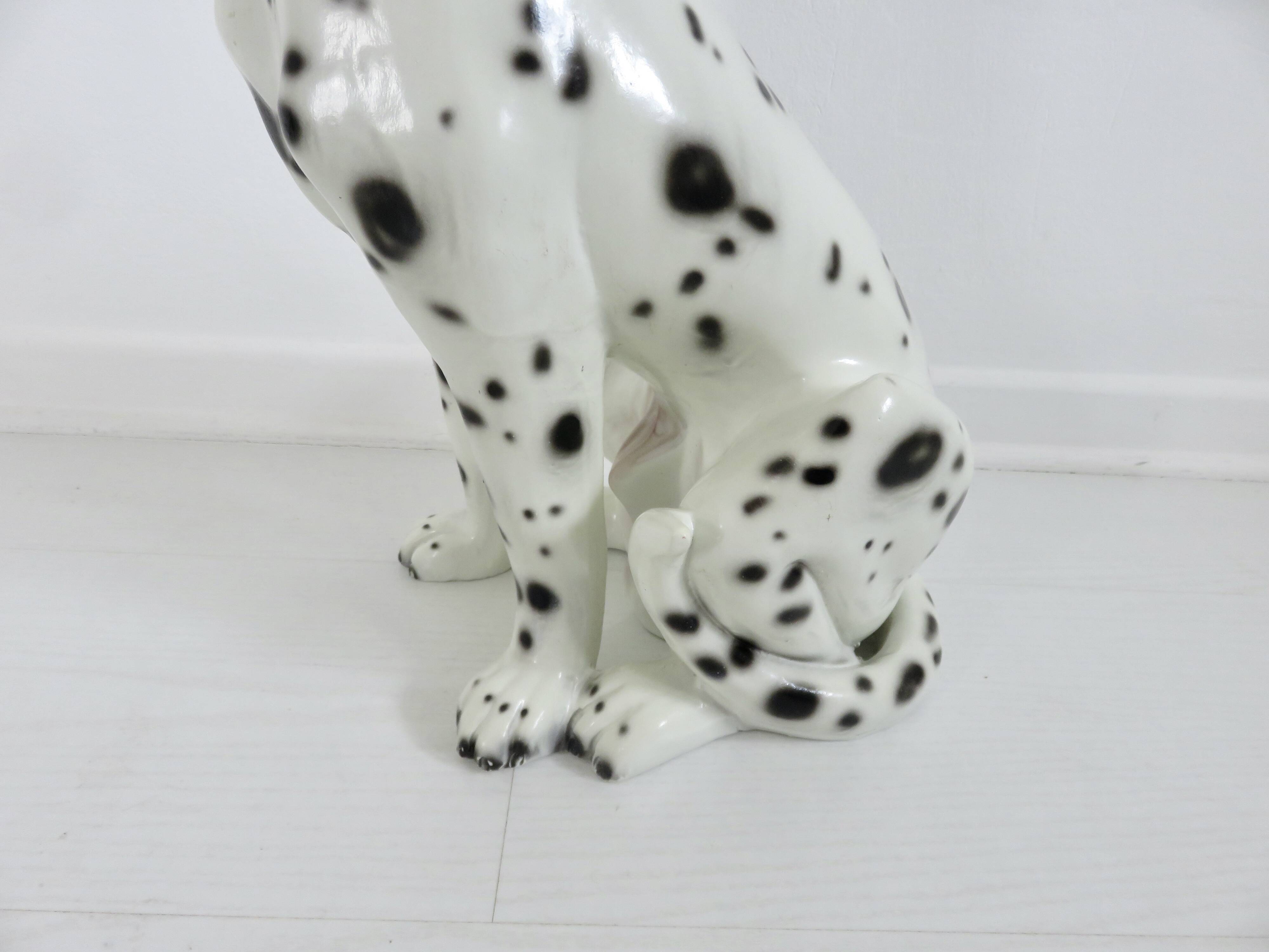 Very large ceramic Dalmatian, Italy, 1960-1970, 43cm