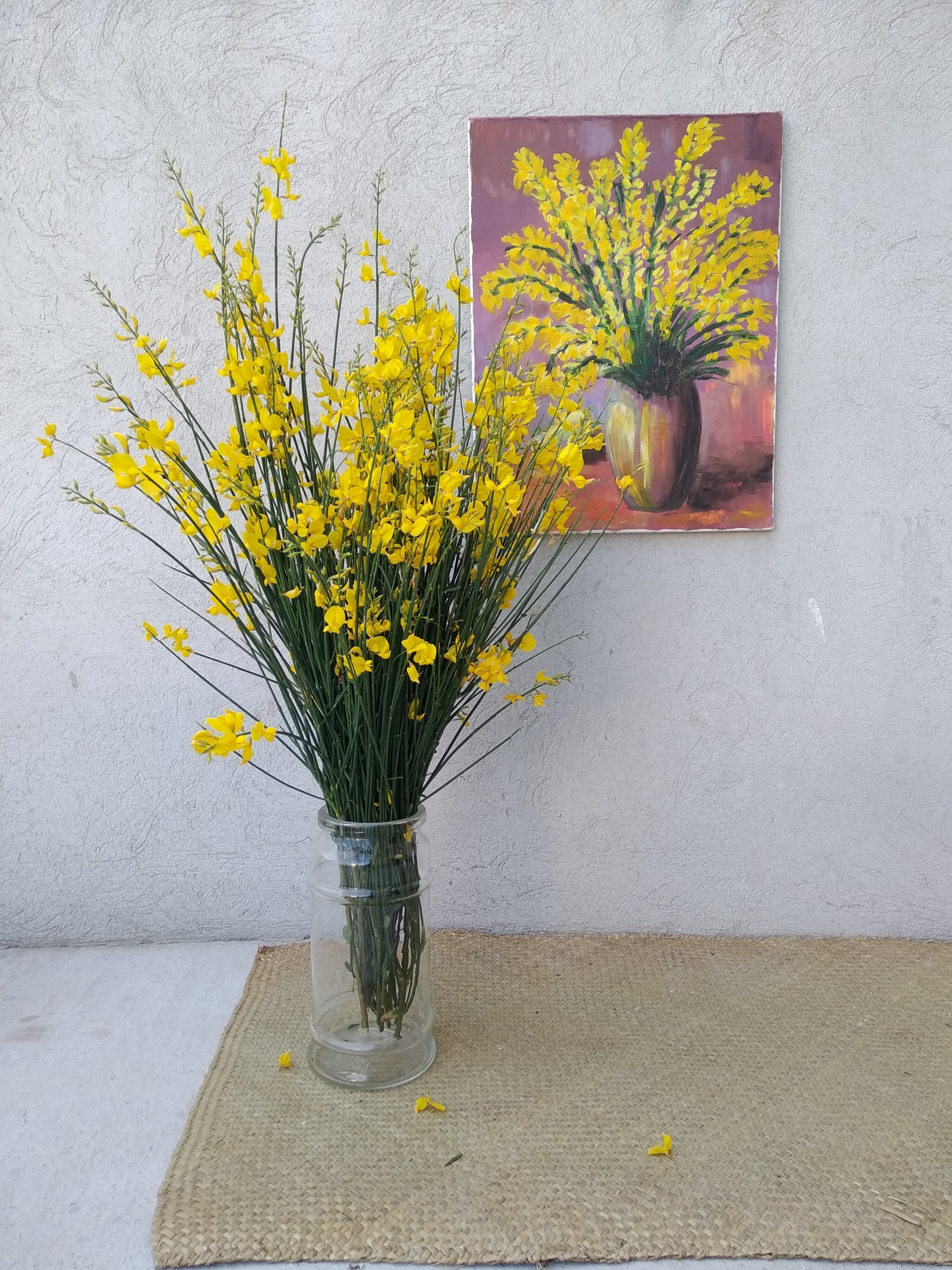 Peinture sur toile bouquet de genêts