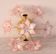 Lovely Murano Vintage Ceiling Light Pink Flowers, 1970s
