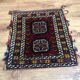 Vintage Handmade Wool Carpet Bag: Oriental Tribal Art Shoulder Bag