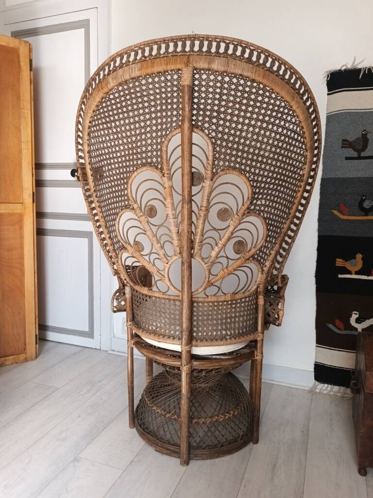 Emmanuelle peacock armchair from the 70s